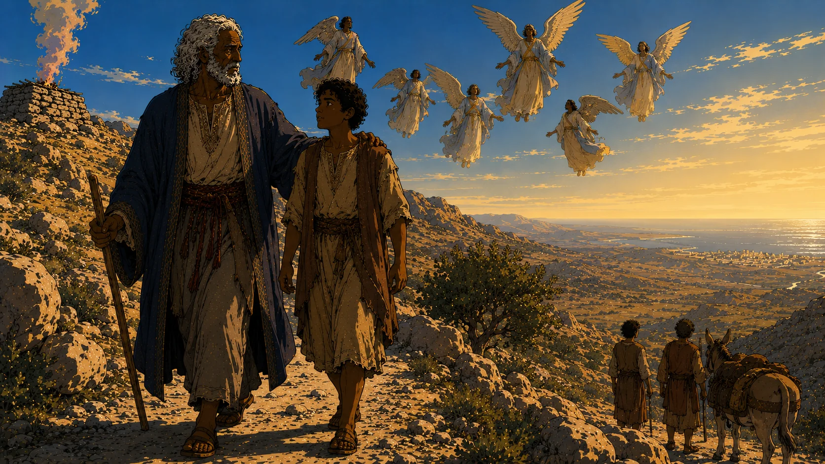 Abraham and Isaac Descend Together